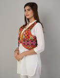 Cotton Kutchi Embroidered Short Jacket/Koti/Shrug (REG-132)