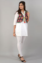 Cotton Kutchi Embroidered Short Jacket/Koti/Shrug (REG-134)