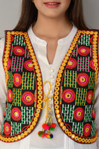 Cotton Kutchi Embroidered Short Jacket/Koti/Shrug (REG-135)