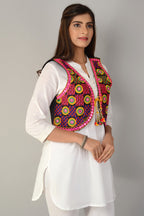 Cotton Kutchi Embroidered Short Jacket/Koti/Shrug (REG-136)
