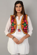 Cotton Kutchi Embroidered Short Jacket/Koti/Shrug (REG-137)