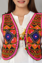 Cotton Kutchi Embroidered Short Jacket/Koti/Shrug (REG-138)