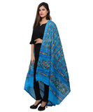 Banjara India Women's Pure Cotton Aari Embroidery & Foil Mirrors Dupatta (Rasna) Turquoise - RSN13 - Banjara India