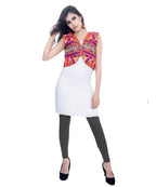 Banjara India Women's Cotton Blend Kutchi Embroidered Sleeveless Short Jacket/Koti/Shrug (Chidiya) - SJK-CDY03 - Banjara India