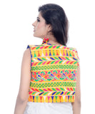 Cotton Kutchi Embroidered Short Jacket/Koti/Shrug (Chidiya) - SJK-CDY05