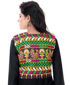 Banjara India Women's Cotton Blend Kutchi Embroidered Sleeveless Short Jacket/Koti/Shrug (Duck ) - SJK-DCK01 - Banjara India