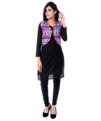 Banjara India Women's Cotton Blend Kutchi Embroidered Sleeveless Short Jacket/Koti/Shrug (Duck ) - SJK-DCK04 - Banjara India