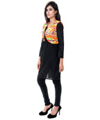 Banjara India Women's Cotton Blend Kutchi Embroidered Sleeveless Short Jacket/Koti/Shrug (Duck ) - SJK-DCK05 - Banjara India