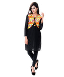 Banjara India Women's Cotton Blend Kutchi Embroidered Sleeveless Short Jacket/Koti/Shrug (Duck ) - SJK-DCK05 - Banjara India