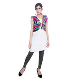 Banjara India Women's Cotton Blend Kutchi Embroidered Sleeveless Short Jacket/Koti/Shrug (Dholak) - SJK-DHK01 - Banjara India