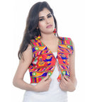 Banjara India Women's Cotton Blend Kutchi Embroidered Sleeveless Short Jacket/Koti/Shrug (Dandiya) - SJK-DND03 - Banjara India
