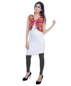 Banjara India Women's Cotton Blend Kutchi Embroidered Sleeveless Short Jacket/Koti/Shrug (Dandiya) - SJK-DND03 - Banjara India