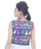 Banjara India Women's Cotton Blend Kutchi Embroidered Sleeveless Short Jacket/Koti/Shrug (Dandiya) - SJK-DND04 - Banjara India