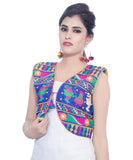 Banjara India Women's Cotton Blend Kutchi Embroidered Sleeveless Short Jacket/Koti/Shrug (Dandiya) - SJK-DND04 - Banjara India