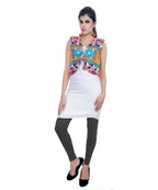 Banjara India Women's Cotton Blend Kutchi Embroidered Sleeveless Short Jacket/Koti/Shrug (Haathi) - SJK-HTH06 - Banjara India