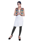 Banjara India Women's Cotton Blend Kutchi Embroidered Sleeveless Short Jacket/Koti/Shrug (Swastik) - SJK-SWT01 - Banjara India
