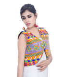 Banjara India Women's Cotton Blend Kutchi Embroidered Sleeveless Short Jacket/Koti/Shrug (Swastik) - SJK-SWT03 - Banjara India