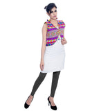 Banjara India Women's Cotton Blend Kutchi Embroidered Sleeveless Short Jacket/Koti/Shrug (Swastik) - SJK-SWT04 - Banjara India