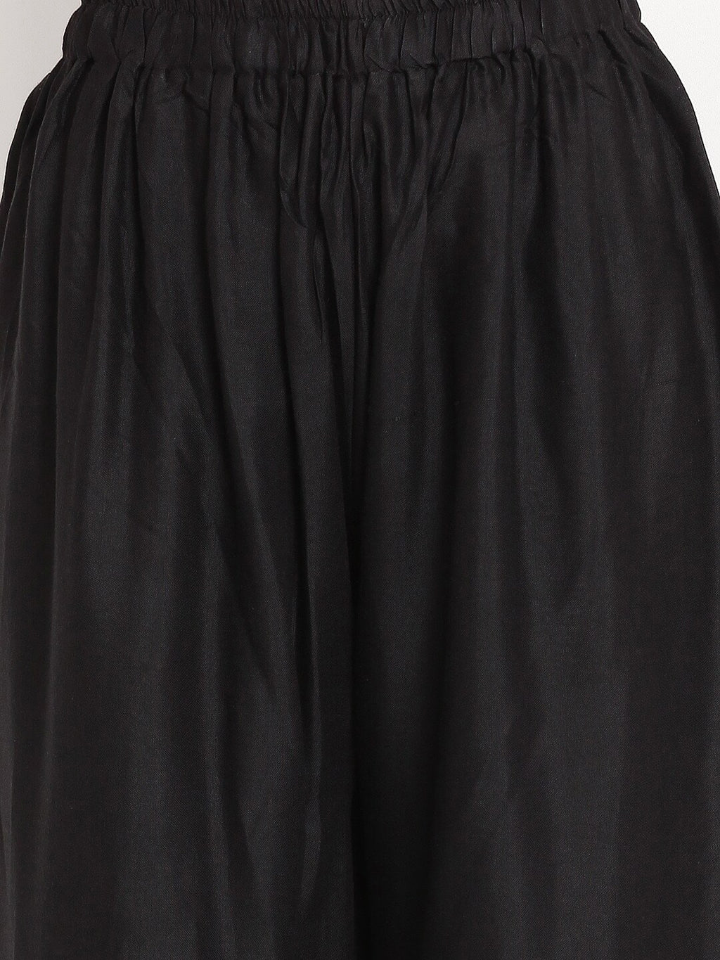 Banjara India Women's Plain Rayon Palazzo - Black