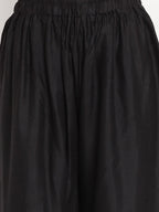 Banjara India Women's Plain Rayon Palazzo - Black