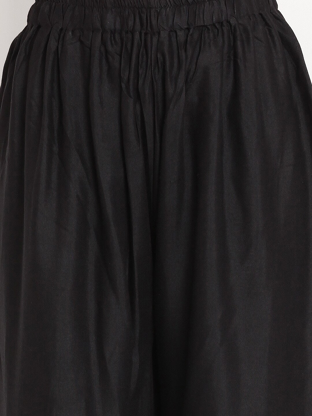 Banjara India Women's Plain Rayon Palazzo - Black