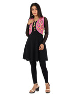 Banjara India Women’s Cotton Blend Kutchi Embroidered Sleeveless Short Ethnic Jacket/Koti (SSE-1001) – Beige - Banjara India