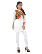Banjara India Women’s Cotton Blend Kutchi Embroidered Sleeveless Short Ethnic Jacket/Koti (SSE-1001) – Black - Banjara India