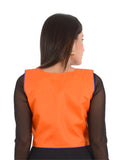 Banjara India Women’s Cotton Blend Kutchi Embroidered Sleeveless Short Ethnic Jacket/Koti (SSE-1001) – Orange - Banjara India
