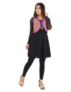 Banjara India Women’s Cotton Blend Kutchi Embroidered Sleeveless Short Ethnic Jacket/Koti (SSE-1001) – Orange - Banjara India