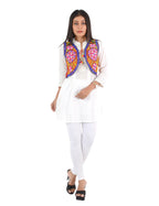 Banjara India Women’s Cotton Blend Kutchi Embroidered Sleeveless Short Ethnic Jacket/Koti (SSE-2002) – Red - Banjara India