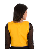 Banjara India Women’s Cotton Blend Kutchi Embroidered Sleeveless Short Ethnic Jacket/Koti (SSE-2002) – Yellow - Banjara India
