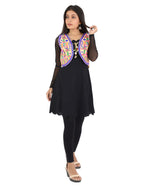 Banjara India Women’s Cotton Blend Kutchi Embroidered Sleeveless Short Ethnic Jacket/Koti (SSE-3003) – Beige - Banjara India