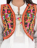 Banjara India Women’s Cotton Blend Kutchi Embroidered Sleeveless Short Ethnic Jacket/Koti (SSE-3003) – Black - Banjara India