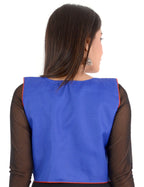 Banjara India Women’s Cotton Blend Kutchi Embroidered Sleeveless Short Ethnic Jacket/Koti (SSE-3003) – Blue - Banjara India