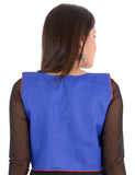 Banjara India Women’s Cotton Blend Kutchi Embroidered Sleeveless Short Ethnic Jacket/Koti (SSE-3003) – Blue - Banjara India