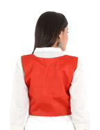Banjara India Women’s Cotton Blend Kutchi Embroidered Sleeveless Short Ethnic Jacket/Koti (SSE-4004) – Red - Banjara India