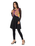 Banjara India Women’s Cotton Blend Kutchi Embroidered Sleeveless Short Ethnic Jacket/Koti (SSE-4004) – Yellow - Banjara India