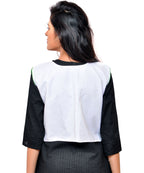 Banjara India Women's Cotton Blend Kutchi Embroidered Sleeveless Short Jacket/Koti/Shrug (Gamthi) - SSP-GAM02 - Banjara India