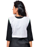 Banjara India Women's Cotton Blend Kutchi Embroidered Sleeveless Short Jacket/Koti/Shrug (Geo) - SSP-GEO02 - Banjara India