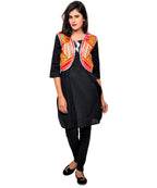 Banjara India Women's Cotton Blend Kutchi Embroidered Sleeveless Short Jacket/Koti/Shrug (Geo) - SSP-GEO02 - Banjara India