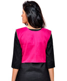 Banjara India Women's Cotton Blend Kutchi Embroidered Sleeveless Short Jacket/Koti/Shrug (Geo) - SSP-GEO06 - Banjara India