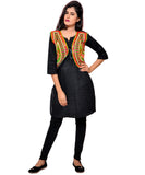 Banjara India Women's Cotton Blend Kutchi Embroidered Sleeveless Short Jacket/Koti/Shrug (Keri) - SSP-KERI01 - Banjara India