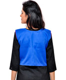 Banjara India Women's Cotton Blend Kutchi Embroidered Sleeveless Short Jacket/Koti/Shrug (Keri) - SSP-KERI04 - Banjara India