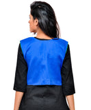 Banjara India Women's Cotton Blend Kutchi Embroidered Sleeveless Short Jacket/Koti/Shrug (Phulwali) - SSP-PHUL04 - Banjara India