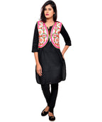 Banjara India Women's Cotton Blend Kutchi Embroidered Sleeveless Short Jacket/Koti/Shrug (Rajwadi) - SSP-RJW02 - Banjara India