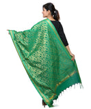Banarasi Kora Silk Sunny Butti Dupatta- Green