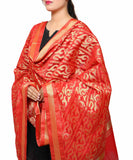 Banarasi Kora Silk Sunny Butti Dupatta- Red