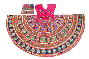 Banjara India Cotton Long Flair Aari Embroidery Kutch Work (Lehenga Choli) Chaniya Choli Set with Dupatta--SuperDivdo-03