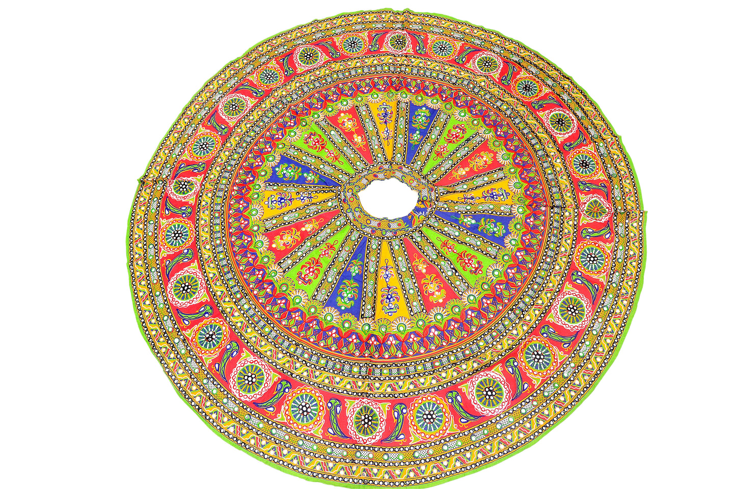 Banjara India Cotton Long Flair Aari Embroidery Kutch Work (Lehenga Choli) Chaniya Choli Set with Dupatta-Talwar-02