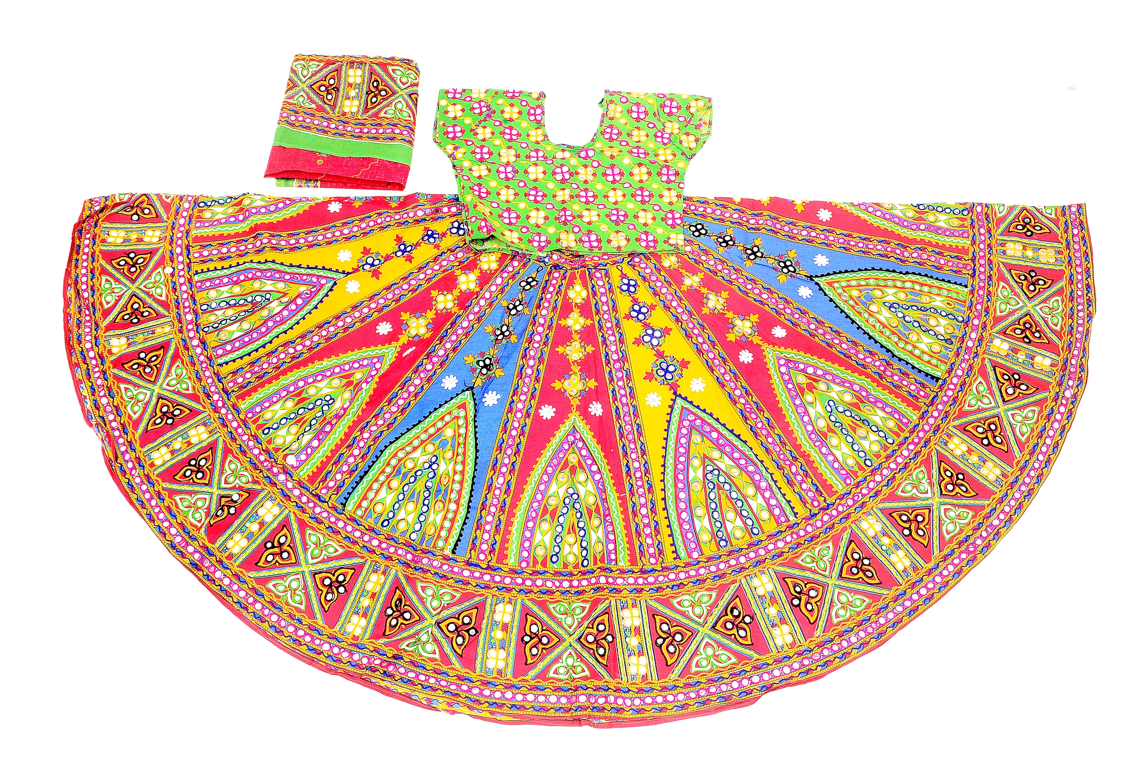 Banjara India Cotton Long Flair Aari Embroidery Kutch Work